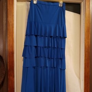 Ladies Blue Ruffle skirt